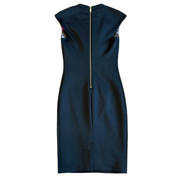 Ted Baker London Black Sleeveless Sheath Dress Scuba Stretch Size 4 Women's - Picture 5 of 10